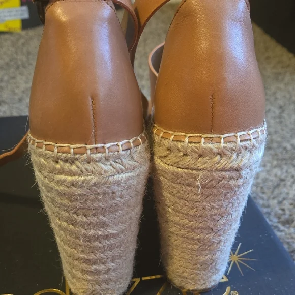 Treasure & Bond Brown Leather Wedge Sandals - Picture 3 of 5